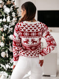 Graduation Gifts  Women Autumn Winter Christmas Sweater Ladies Knitted Jumper Pullover Women Sweater Snowflake Elk Print  Sweaters And Pullovers