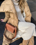 PENERAN 2022  Thickening Cotton-Padded Winter Jacket Women Oversized X-Long Down Parkas Female Bubble Coat Warm Solid Outerwear