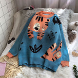 Graduation Gifts 2022 Autumn Winter Women Kawaii Sweater Oversized Knitted Thicken Pullovers Cartoon Outwear Mujer Loose Casual Ladies Tops