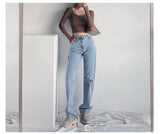 Jeans Woman High Waist 2020 New Wide Leg Female Pants Straight Loose Black Mom Pants Fashion Baggy Boyfriend Jean Women Trousers