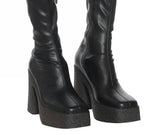 Peneran NEW brand women autumn winter warm boots sexy high heels platform black brown zipper shoes woman ankle boots big size 35-42