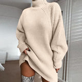 Peneran Women's Sweater Autumn Winter Warm Turtlenecks Solid Casual Loose Oversized Lady Sweaters Knitted Pullover Top Pull Femme