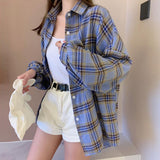 PENERAN Korean Style Plaid Classic Loose T-Shirts Women Daily All-Match Cute Student Women Clothing 2022 New Fashion Tops Elegant Tees