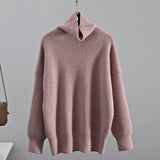 Christmas Gift  Basic Turtleneck Women Sweaters Oversized Cashmere Pullover Sweater Korean Fashion Knitted Ribbed Jumper Top Long Sleeve