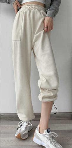 Peneran 2022 New Arrival Spring/Autumn Korean Style Women Ankle-Length Pants Casual Loose Cotton Corduroy Elastic Waist Harem Pants P113