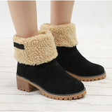 Thanksgiving Day Gifts  Women Winter Fur Warm Snow Boots Ladies Warm Wool Booties Ankle Boot Comfort Shoes Plus Size 35-43 Casual Women Mid Boots