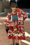 Girlfriends Christmas Long Sweater Harajuku Loose Thick Plus Velvet Girlfriend Outfit New Year Sweater Fashion Ladies Clothes
