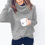 Graduation Gifts 2022 autumn winter Women Knitted Turtleneck Sweater Casual Soft polo-neck Jumper Fashion Loose Femme Elasticity Pullovers