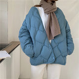 Peneran Winter Fashion Outwear Casual Jackets Solid Tops All-Match Simple Fresh Stylish Warm Women Coat Loose Thicken