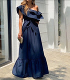 Graduation Gifts  New Summer Dress Women's Solid Color Sexy Club Celebrity Evening Party Long Dresses