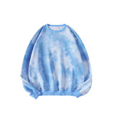 Christmas Gift Fashion Tie-dye Women Clothes Loose Long-Sleeves Streetwear Trend Female Tops O-neck Hooded Thin Personality Korean Hoodies
