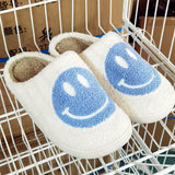Smiley Face Slippers Women Smile Slippers Happy Face Slippers Retro Smiley Face Soft Plush Comfy Warm Fuzzy Slippers for Men