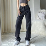 Christmas Gift Cheeky Straight Jeans for Women High Waist Loose Non Stretch Denim With Slim Relaxed Fit Vintage Inspired Feel Pants