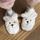 Peneran Cute Animal Slipper For Women Girls Fashion Kawaii Fluffy Winter Warm Slippers Woman Cartoon Frog House Slippers Funny Shoes