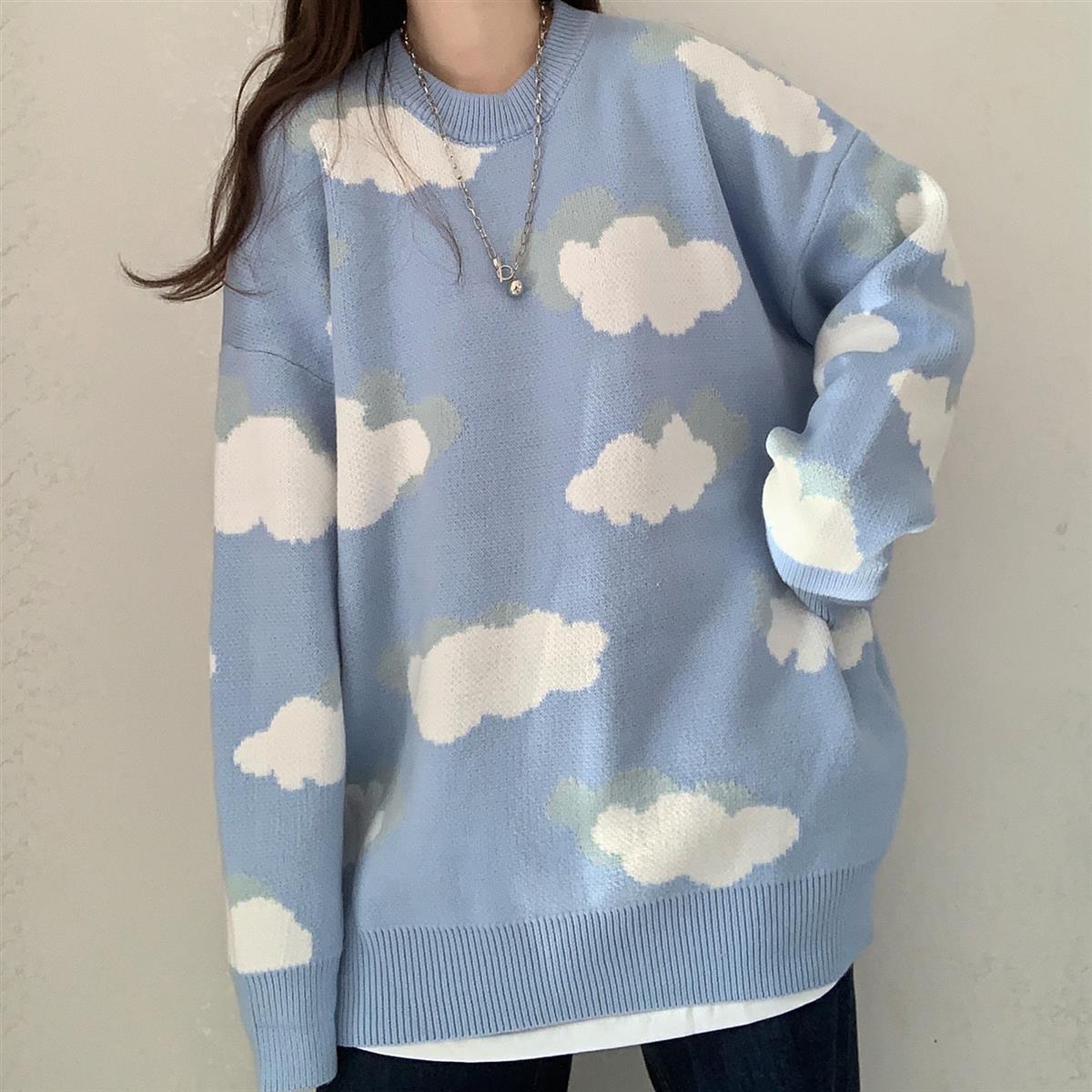 Sweaters Women Harajuku Lovely Chic Preppy Simple Soft Loose Autumn Spring Teens Knitwear Casual Fashion Korean Girls Pullover
