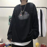 Uchiha Madara Uchiha Obito Print Long Sleeve Pullover Spring&Autumn Tops Harajuku Punk Style Black Men Women Sweatshirt Couples