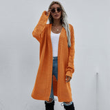PENERAN Fashion Autumn Winter Long Cardigan Sweaters Women Knitted Hollow Out Loose Cardigans Knitwear Open Stitch Causal Pullovers Tops
