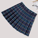 Peneran Preppy Style Summer Women Skirts 2021 Fashion Kawaii Cute Pleated Skirts High Waist Korean Plaid Mini Skirt Women