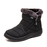 Snow Boots Women Winter Warm Women Boots Round Toe Women Shoes Waterproof Boots For Ladies Outdoor Female Flats Shoes Plus Size