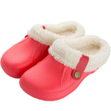 Back to School Women Autumn Winter New Warm Slippers Plush Waterproof EVA Female Warm Slippers Clogs Couples Home Slipper Indoor Floor Shoes