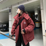 Christmas Gift  Korean Style 2021 Winter Parkas Women Down Jacket Oversize Loose Hooded Female Puffer Coat Loose Oversized Womens Down Coat
