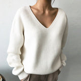Women Sweater Sky Blue V-Neck Winter Fashion 2022 Clothes Batwing Sleeve Solid Casual Pullover Korean Knit New Fall Top