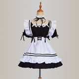 Women Dress Summer Red Wine Sweetheart Maid Outfit Lolita Cute Maid Outfit Cosplay Game Costume Women Clothes