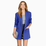 Graduation Gifts One Button Long Sleeve Small Suit Jacket Candy Color Plus Size Women Blazer Jackets Solid Casual Outerwear TB557