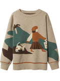 Peneran Ins Autumn Winter Sweaters Women Fashion Cartoon Sweater O-neck Women Knit Sweaters