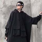 Harajuku Sweatshirt Women Autumn Streetwear Gothic Oversize Long Sleeve Hip Hop Black Hoodie Goth Casual Pullover Unisex