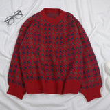 Women Pullover Loose Knitted Sweater jumper Lantern Sleeve Simple Sweater Female Korean College Oversize Pullover Streetwear