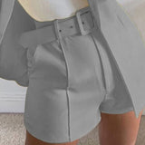 Graduation gift 2022 New Women Sets Autumn Long Sleeve Cardigan Blazer Shorts Solid Set Lady Casual Short Suits Slim Suit Jacket Blazer Set