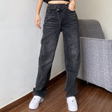 Christmas Gift Mom Jeans Women's Jeans Baggy High Waist Straight Pants Women 2020 White Black Fashion Casual Loose Undefined Trousers