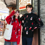 Autumn Sweater Men Women Clothing Outerwear Knitted Kawaii Clothes Harajuku Cropped Jumper Pull Tops Sweaters Long Sleeve Top