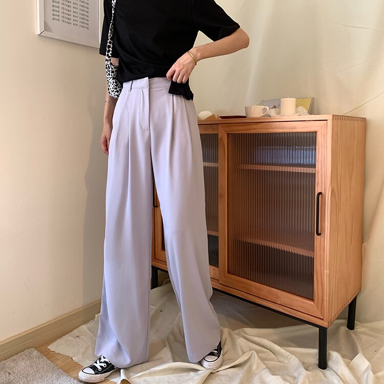 Korean Fashion High Waist Denim Wide Leg Trouser Jeans With Broken Hole  Baggy For Women Loose Fit Summer Pants From Emmanue, $61.96 | DHgate.Com