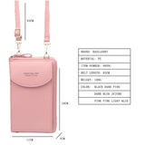 Back to School Wallet Women Diagonal PU Multifunctional Mobile Phone Clutch Bag Ladies Purse Large Capacity Travel Card Holder Passport Cover