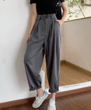Peneran Straight Pants Women Bf Style Chic Trendy Ankle-Length Trousers Summer New All-Match College Classic Teens Pantalones Hot