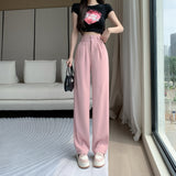 Back to school Women's Pants Loose Straight Wide Leg Pants for Women Office Lady Cargo Pants Woman Korean Fashion Casual Pants Baggy Clothing