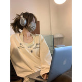 Peneran Women T-Shirts Casual Korean Style Oversized Harajuku Sweet Y2k Streetwear Two Piece Set Long Sleeve Female Fashion Top