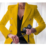 Peneran Graduation Gifts  Women's New Solid Color Fashion Sexy Multi Buttons 2024 Summer And Autumn Casual Suit Office Wear Elegant Short Coat FC996