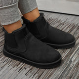 Thanksgiving Day Gifts  Women's Snow Boots Slip-On Waterproof Winter Warm Plush Women Chelsea Ankle Boots Ladies Home Cotton Shoes Female Botas