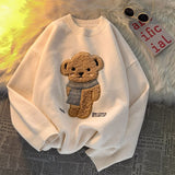 Christmas Gifts Women Pullovers Winter Jumpers Knitwear Cute Bear Sweater Knitted Harajuku 2022 Round Collar Loose Pullovers Oversized Teens New