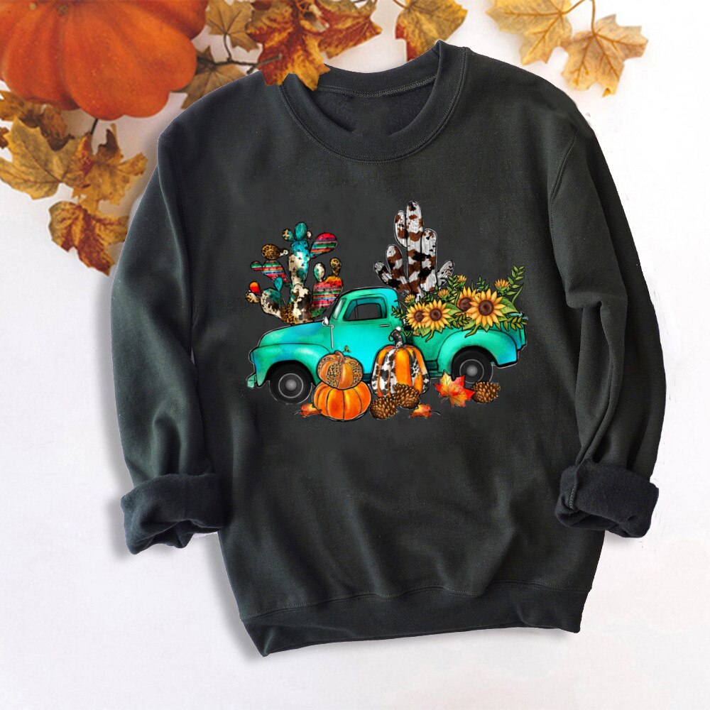 Peneran Halloween Costume Colored Tis' The Season Pumpkin Spice Sweatshirt Retro Fall Women Long Sleeve Autumn Halloween Pullovers Streetwear Outfits