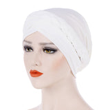 Peneran Dubai Turkey Single Braids Solid Color Hijab Caps Muslimturban Cap Islamic Underscarf Bonnet Hat Female Headband Turbante
