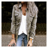 Back to School Spring Autumn Thin Solid Denim Jacket Fashion Casual Breathable Women Top Light And Comfortable High Street Style Coat 0905
