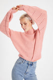 Upright Collar Cellular Knitwear Sweater TWOAW22KZ1305