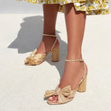 Cyber Monday Sales Women's Sandals High Heels Ladies Shoes Butterfly Knot 2022 Summer Fashion Elegant Female Sandals Woman Sandal Plus Size