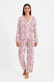 Trendyol Retro Pattern Woven Pajamas set THMAW22PT0272
