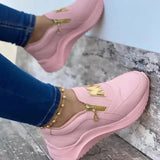 Graduation Gifts   2022 Women Chunky Sneakers Solid Color Platform Shoes Thick Bottom Zipper Women's Vulcanized Shoes Sneakers Zapatos De Mujer