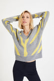 Peneran Jacquard V-Neck Knitwear Sweater TWOAW22KZ1648